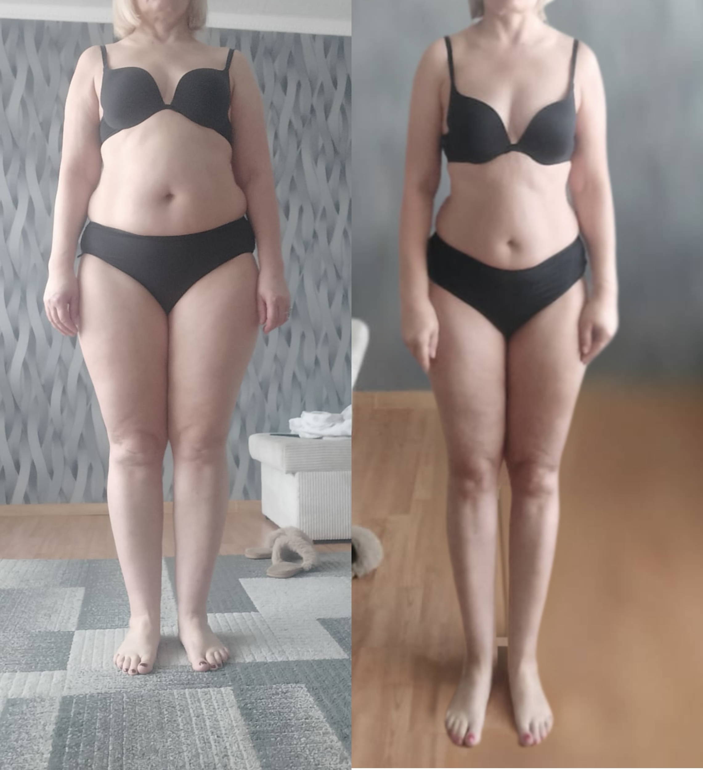 Client transformation -10kg home training